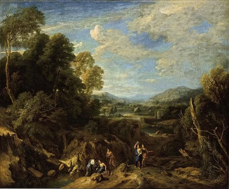 Paesaggio con figure classiche